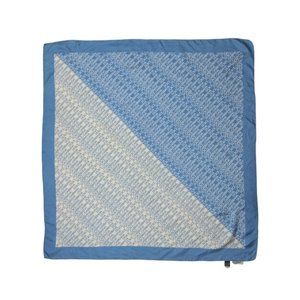 DOLCE & GABBANA Blue Monogrammed Silk Scarf ITALY 34.5"/ 33” EC